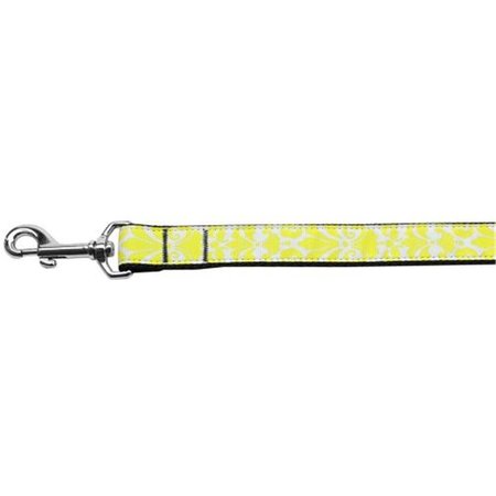 UNCONDITIONAL LOVE 6 ft. Damask Nylon Dog LeashYellow UN847576